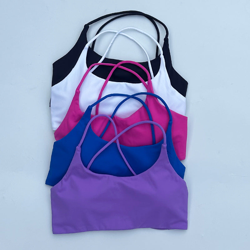 New Womens Shock-resistant, Quick-drying Sports Bra And Workout Top