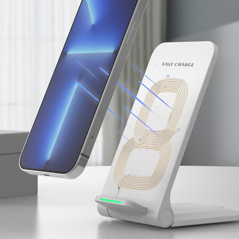 Foldable Wireless Charger 15W Fast Charging Desktop Dual Coil