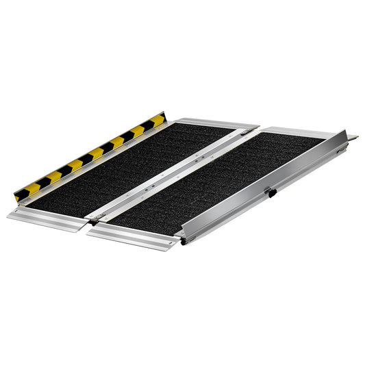 Portable Wheelchair Ramp, 2FT, Non-Slip Aluminum Folding Handicap Ramp For Wheelchair, 800 Lbs Capacity, Door Threshold Ramps For Home Steps, Stairs, Entry, Threshold, Doorways, Scooter, Curbs
