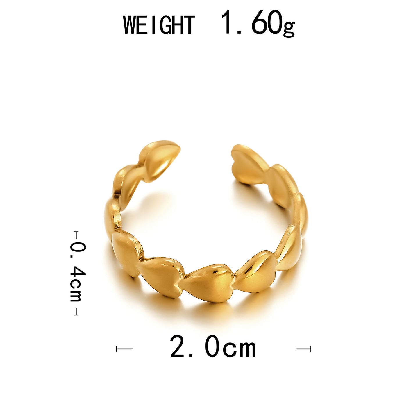 Stainless Steel Adjustable Ring Heart Flower Starfish Shell Fashion Ornament