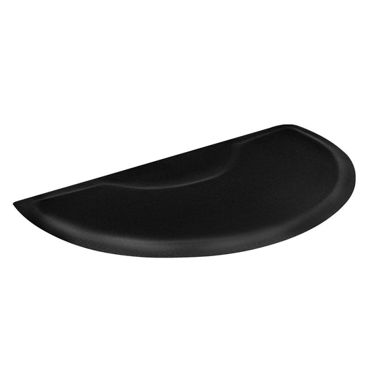 Salon Mat For Hair Stylist, 3 X 5 FT Semi-circle Salon Chair Mat, 1/2-inch Thickened Anti Fatigue Barber Shop Floor Mat With Round Cut Out, Easy-to-Clean PVC Surface & Anti-Trip Beveled Edges