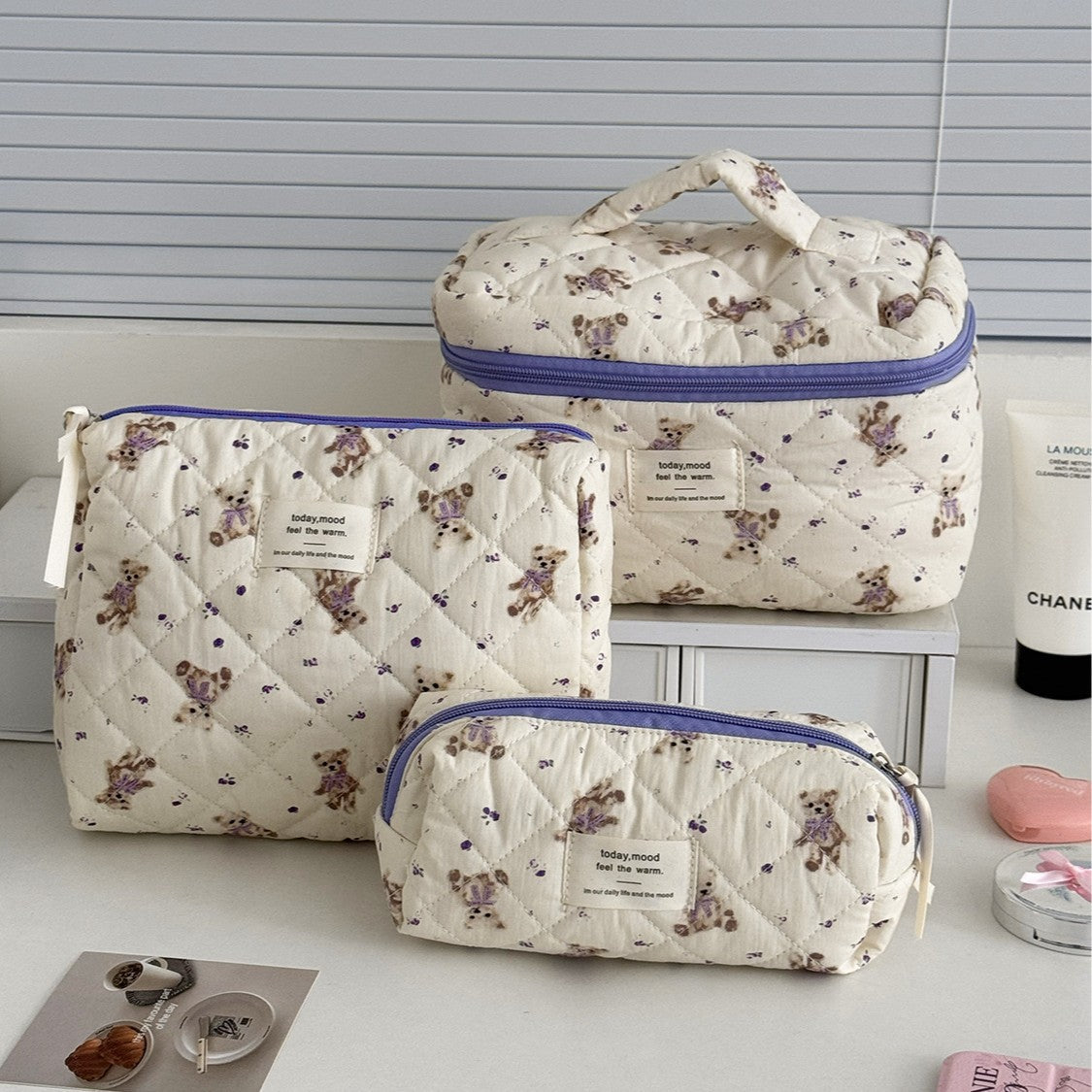 Bow-knot Flower Large-capacity Makeup Bag