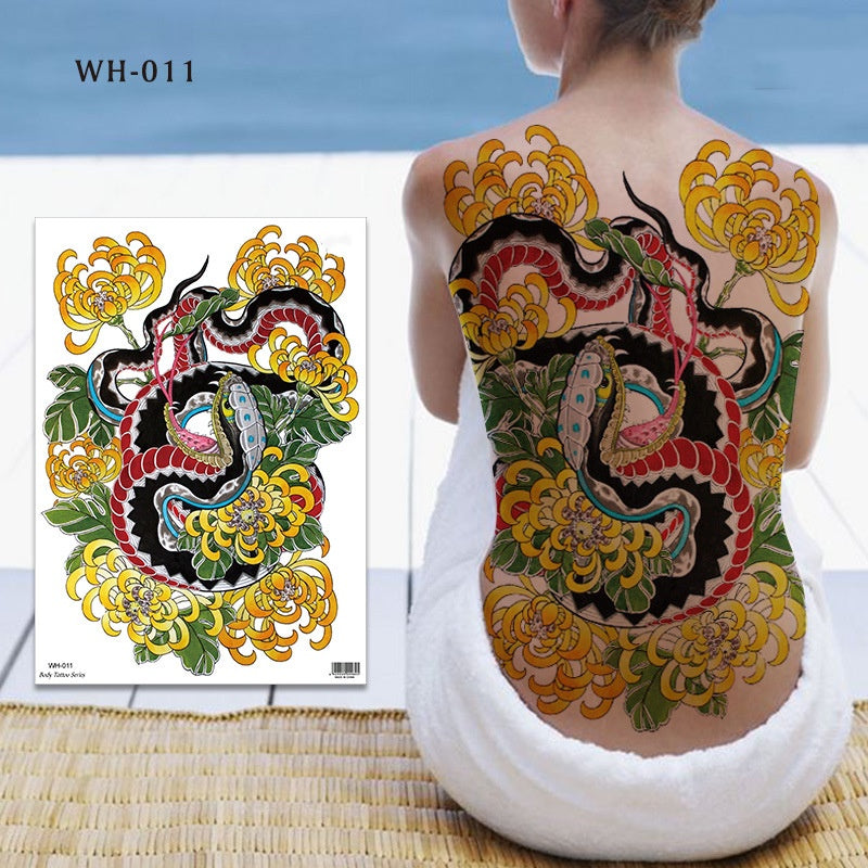 Tiger And Beauty Tattoo Stickers For Men And Women