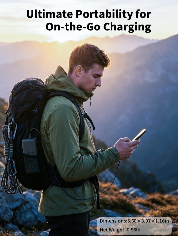 20000mAh Portable Power Bank Fast Charging External Battery Pack With Safety System