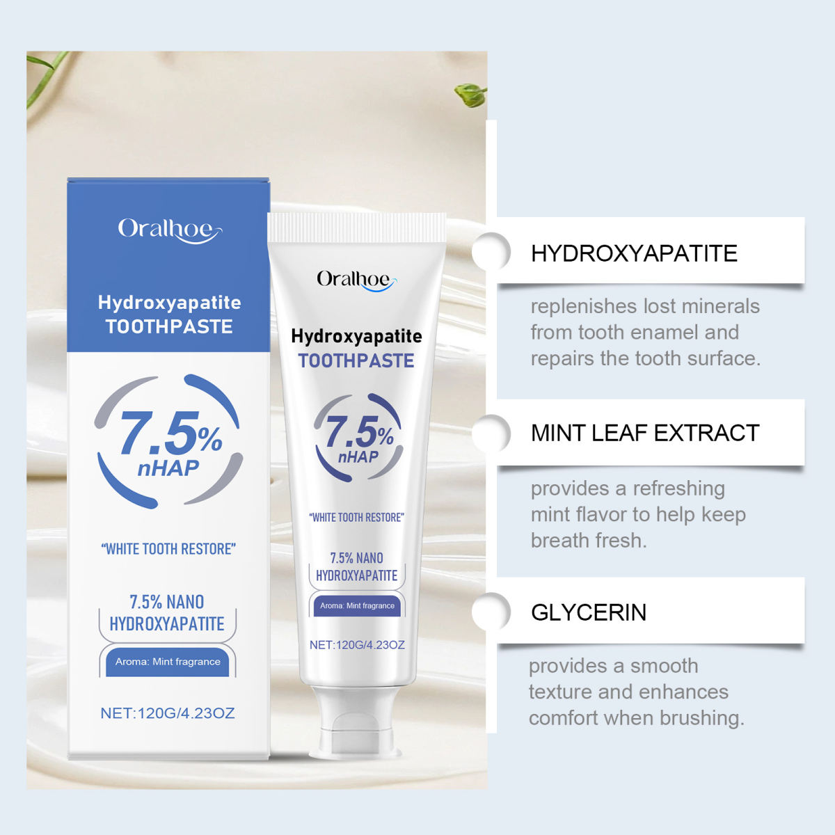 Decontamination Care Teeth Cleaning Mint Odor Removal Care Toothpaste