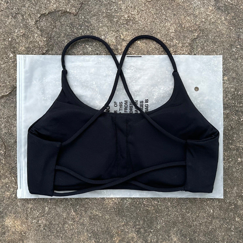 New Womens Shock-resistant, Quick-drying Sports Bra And Workout Top