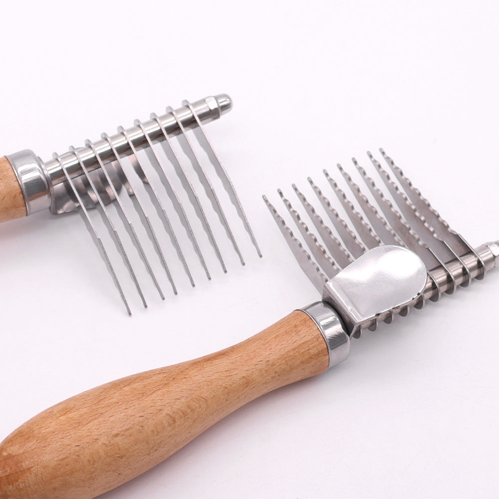 Pet Grooming Brush For Removing Knots And Loose Fur From Cats