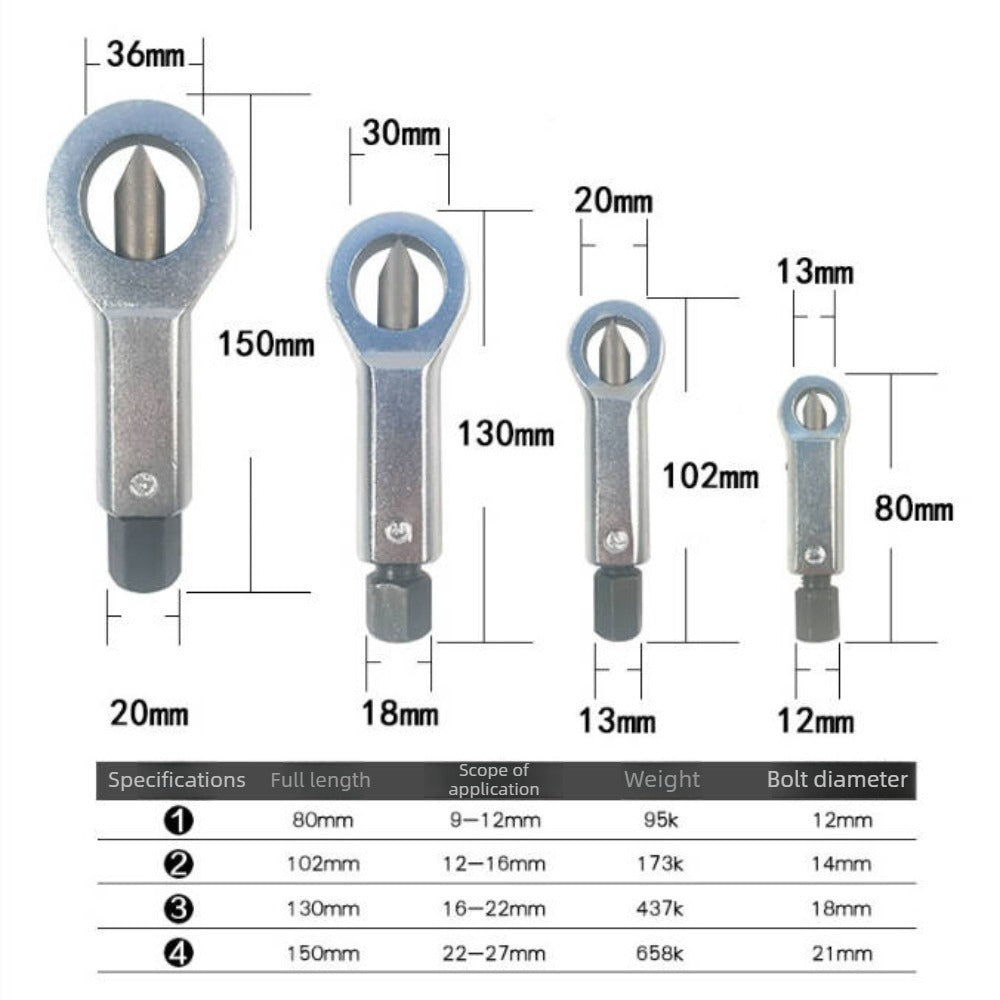 Support pan European shipping--Tools 4pcs Heavy-Duty Nut Splitter Set - Multifunctional Metal Tool For Removing Broken
