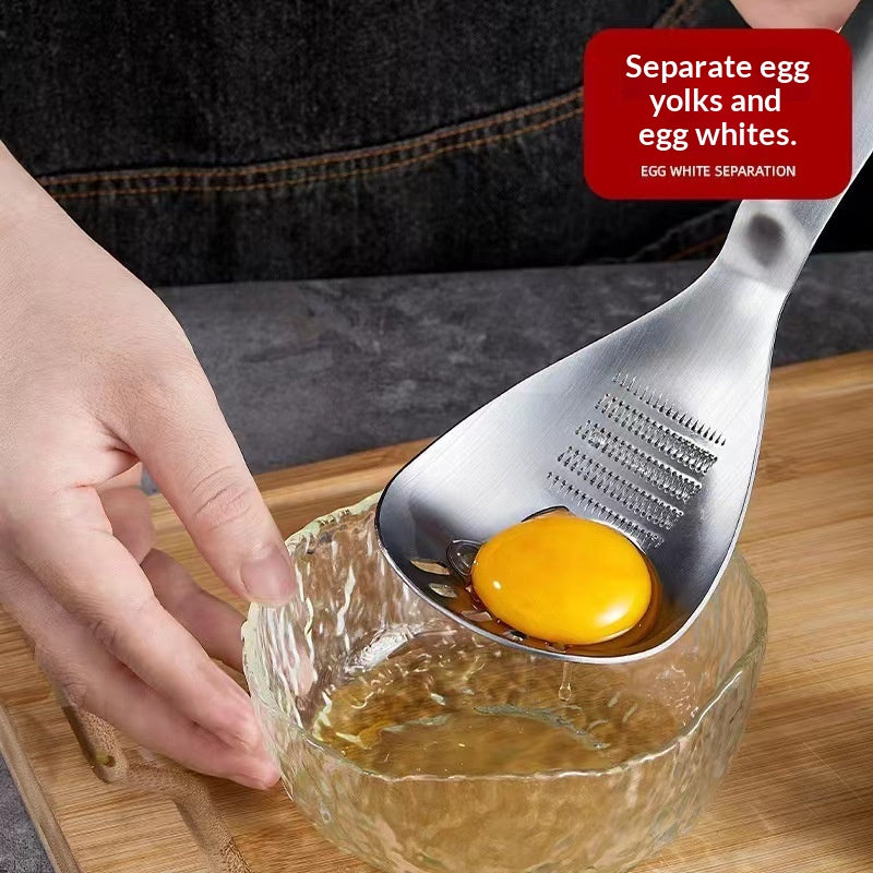 Stainless Steel Food Garlic Masher Spoon Kitchen Gadget