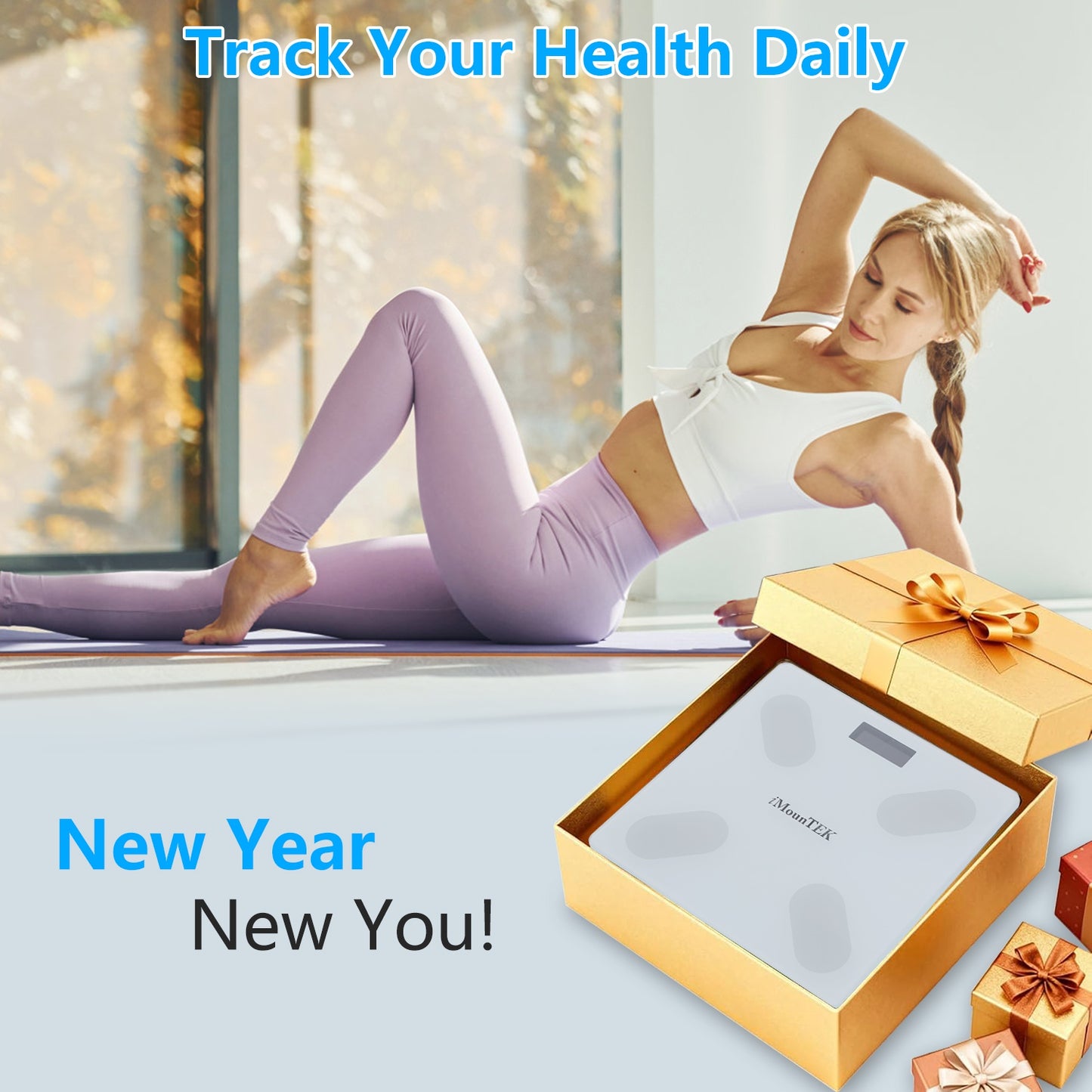 Smart Digital Scale For Body Weight High Accuracy BMI Weight Scale Full Body Composition Analysis Sync With APP 4mm Tempered Glass 397LBS Capacity LCD Display