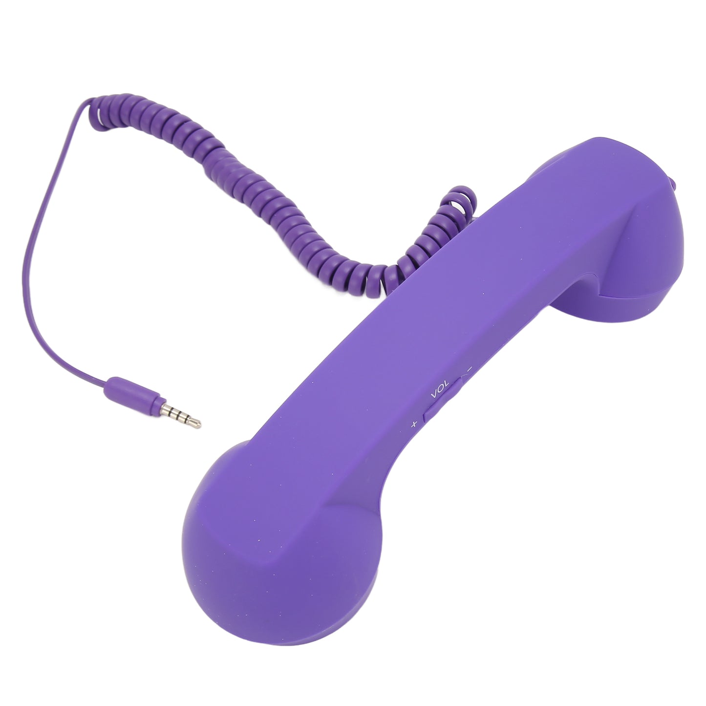 Cell Phone Handset 3.5mm Plug Retro Radiation Proof Wired Telephone Handset Receiver For Smartphone Computer Purple