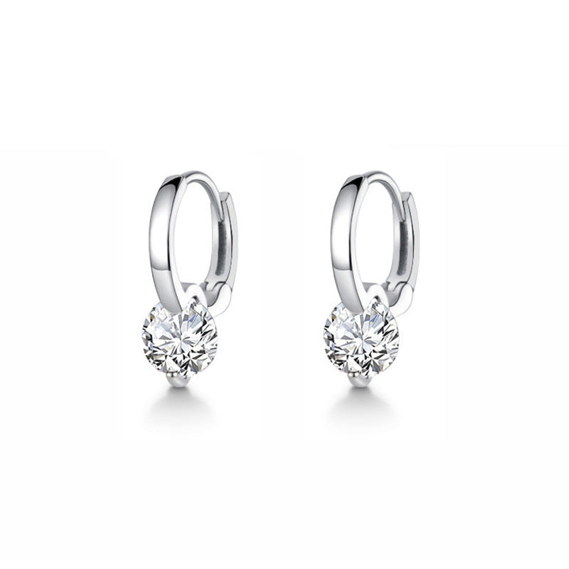 Stylish Versatile And Minimalist Korean-style Zircon Earrings