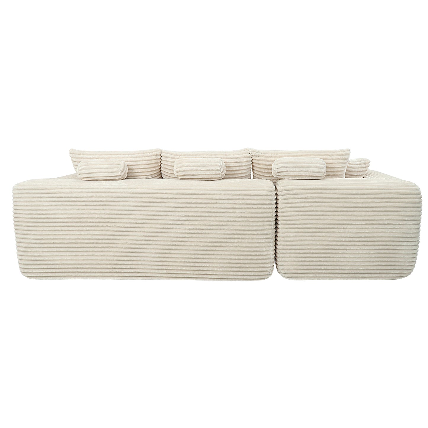 YM3116250005811& YM3116250006111 Combination Products Are Not Sold Sep-L Shape Modular Sectional Couch Spacious Comfortable 2 Seater Sofa With Pillows For Living Room Office No Assembly Required Beig