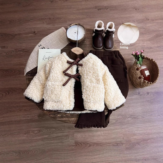 Girls' Coat Autumn And Winter New Korean Style Furry