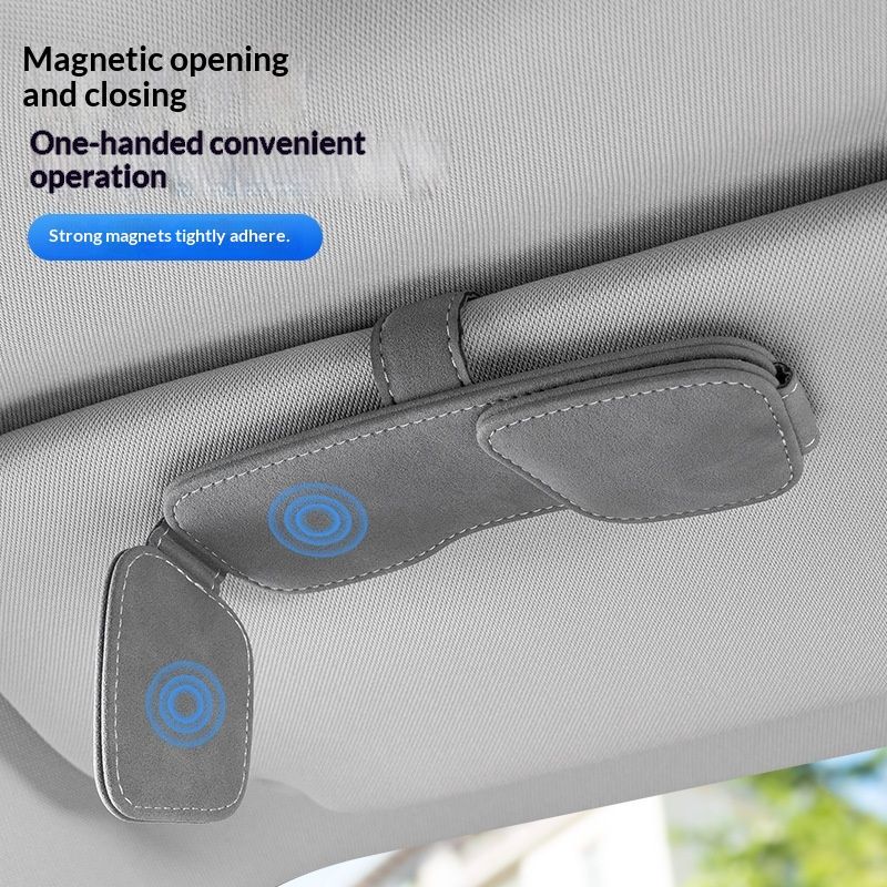 Car Sun Visor Storage Box Car Sunglasses Holder Multi-function Card Clip