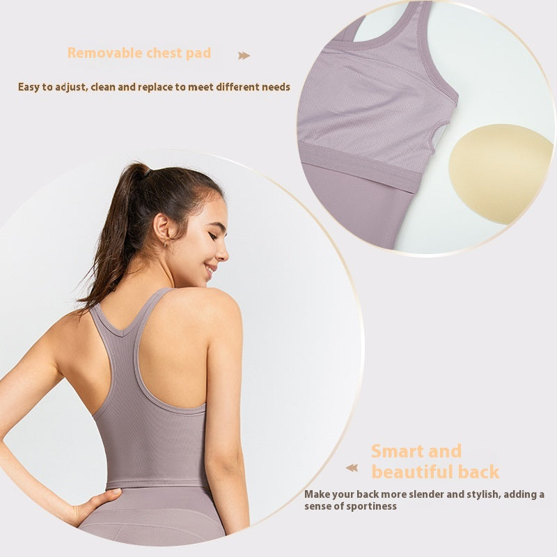 Women's Simple Solid Color Beauty Back Fashion Sports Vest