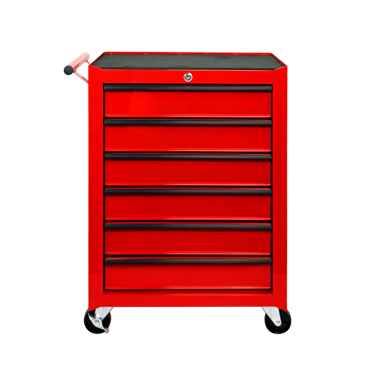 Rolling Metal Tool Chest with 6 Drawers, 20" 6-Drawer Tool Chest Cabinet with Ball Bearing Drawer Slides, Steel Tool Storage Box Organizer -RED