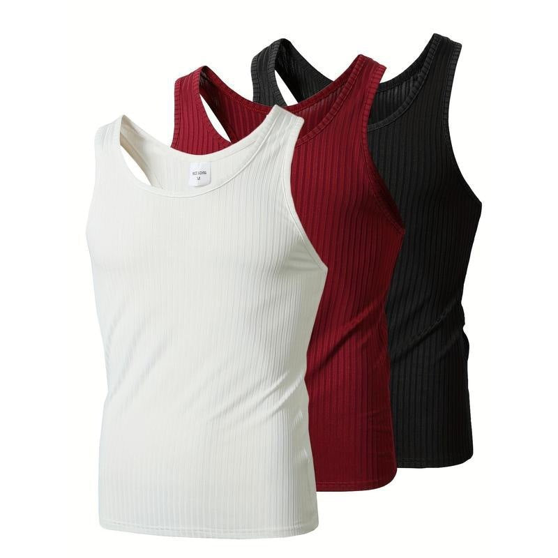 Men's Fitness Tank Tops Multi-Color 3-Piece Set
