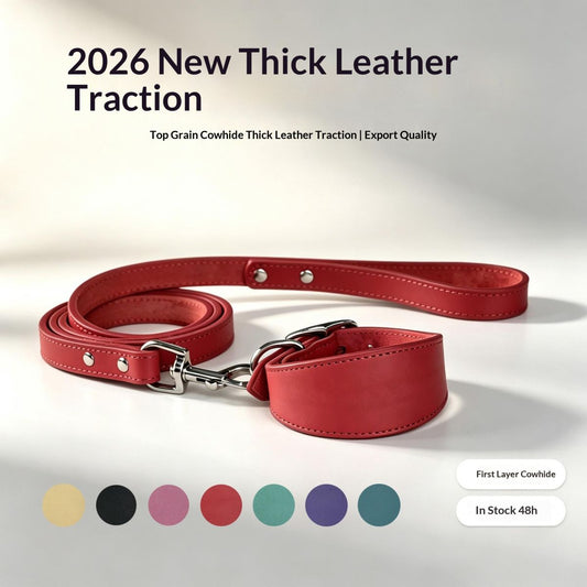 New Multi-color Genuine Leather Pet Leash