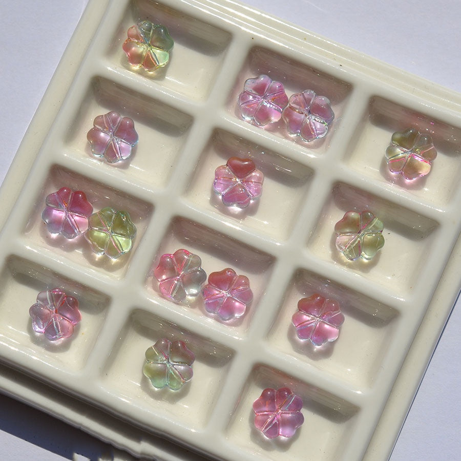 10MM Gradient Color Crystal Glass Scattered Beads Diy Ornament Accessories