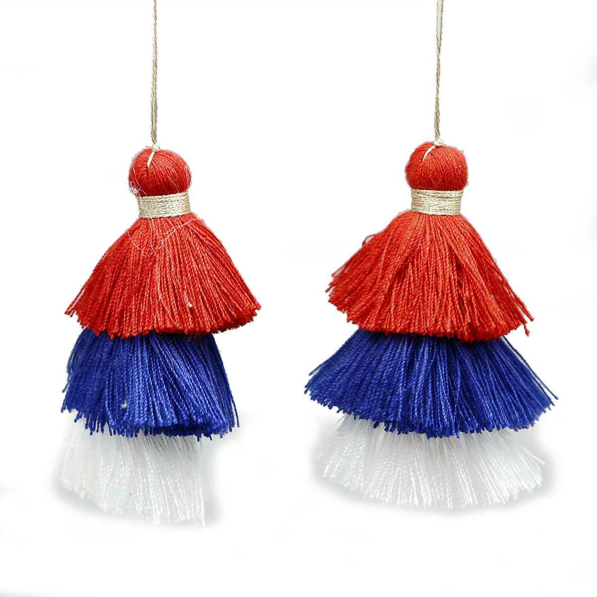 DIY Colorful Polyester-Cotton Three-Color Tassel Mobile Phone Charm