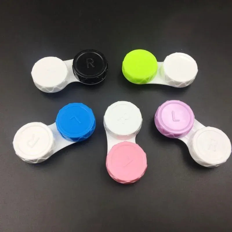 Contact Lens Dual-Compartment Case Companion Box PP Multi-Color Accessories
