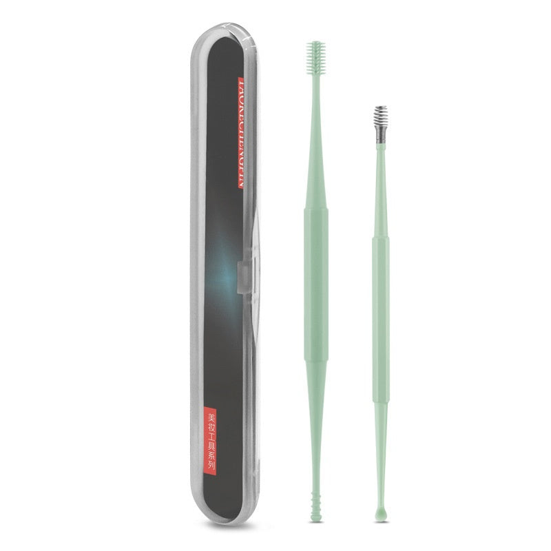 Ear Picking Tools Double-headed Silicone Ear Pick Spiral Massage Ear Pick