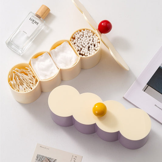 Dustproof Storage Box With Lid For Dressing Table Makeup Brush Holder