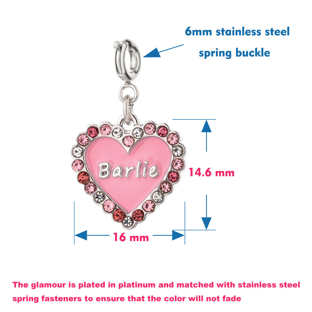 DIY Charm Accessories Alloy Key Pendant With Dripping