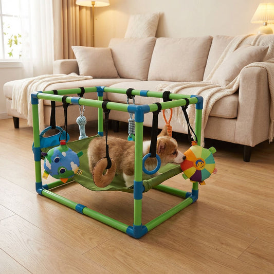PVC Pipe Pet Dog Toy GymPVC Pipe Assembly Frame With Optional Add-on