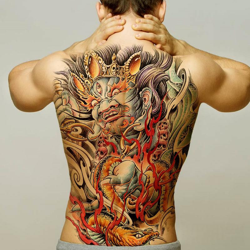 Realistic Full Back Tattoo Stickers - Waterproof Temporary Body Art Decals for Men Women