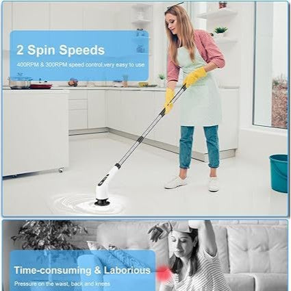 Multi-Functional Electric Cleaning Brush Set For Kitchen And Bathroom