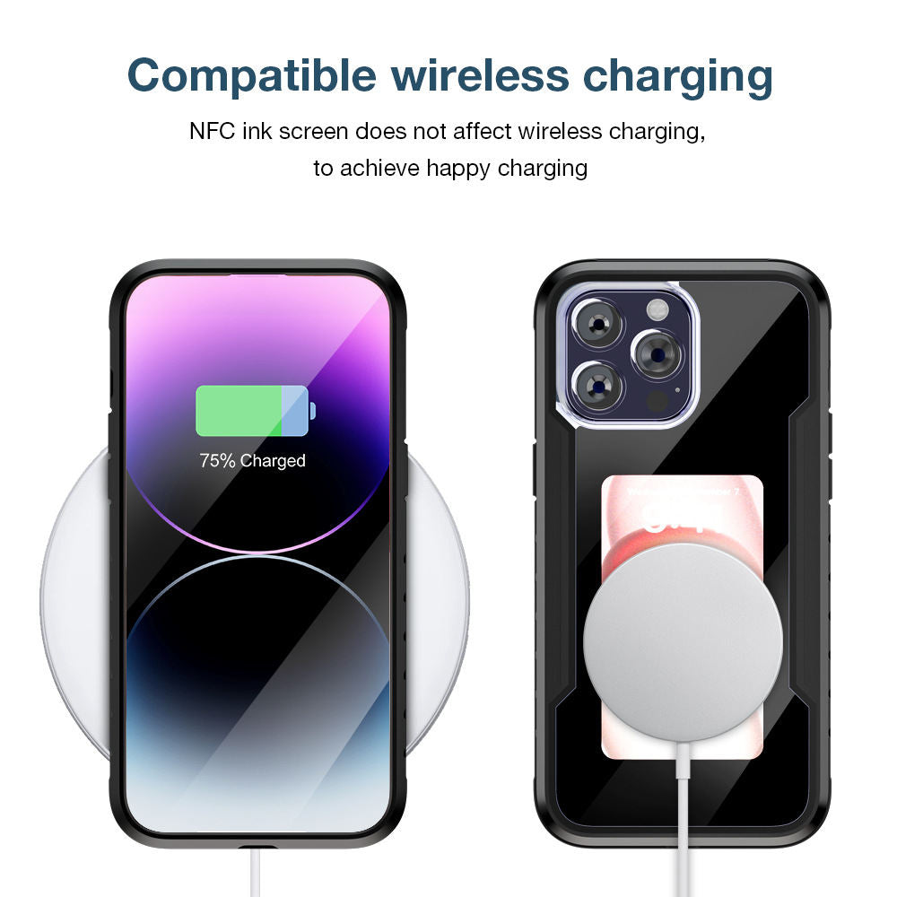 Support Wireless Charger DIY Four-color E-ink Screen Mobile Phone Protective Case