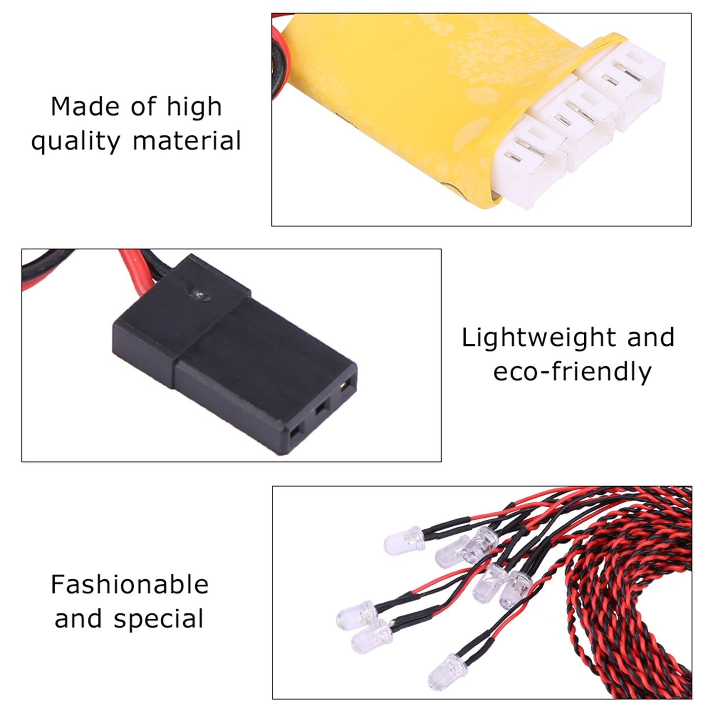 8 LED Lighting System Kit Simulation Flashing Lights For RC Airplane Helicopter
