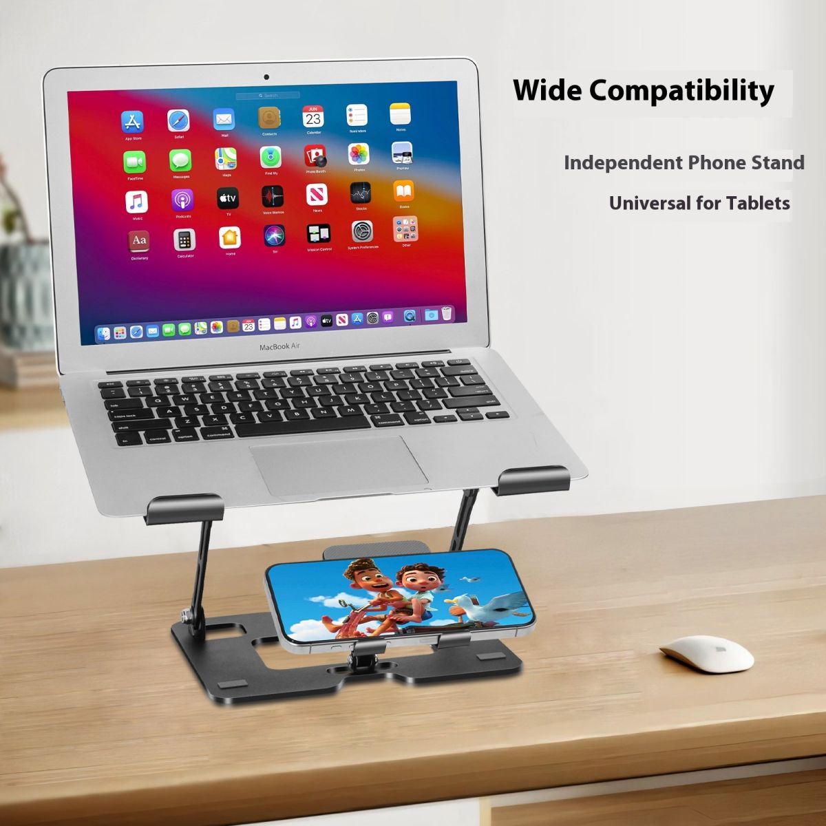 Mobile Phone Laptop Stand Two-in-one Height Increasing Vertical
