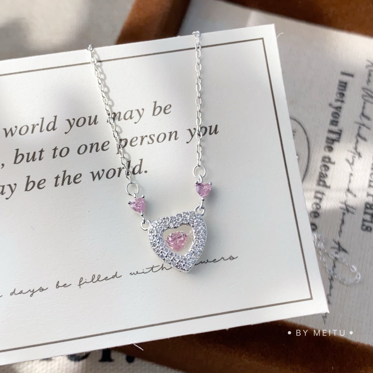 1pcs 999 Sterling Silver Dancing Heart Necklace, Elegant Dainty Style, Ideal For Valentine's & Birthday Gifts