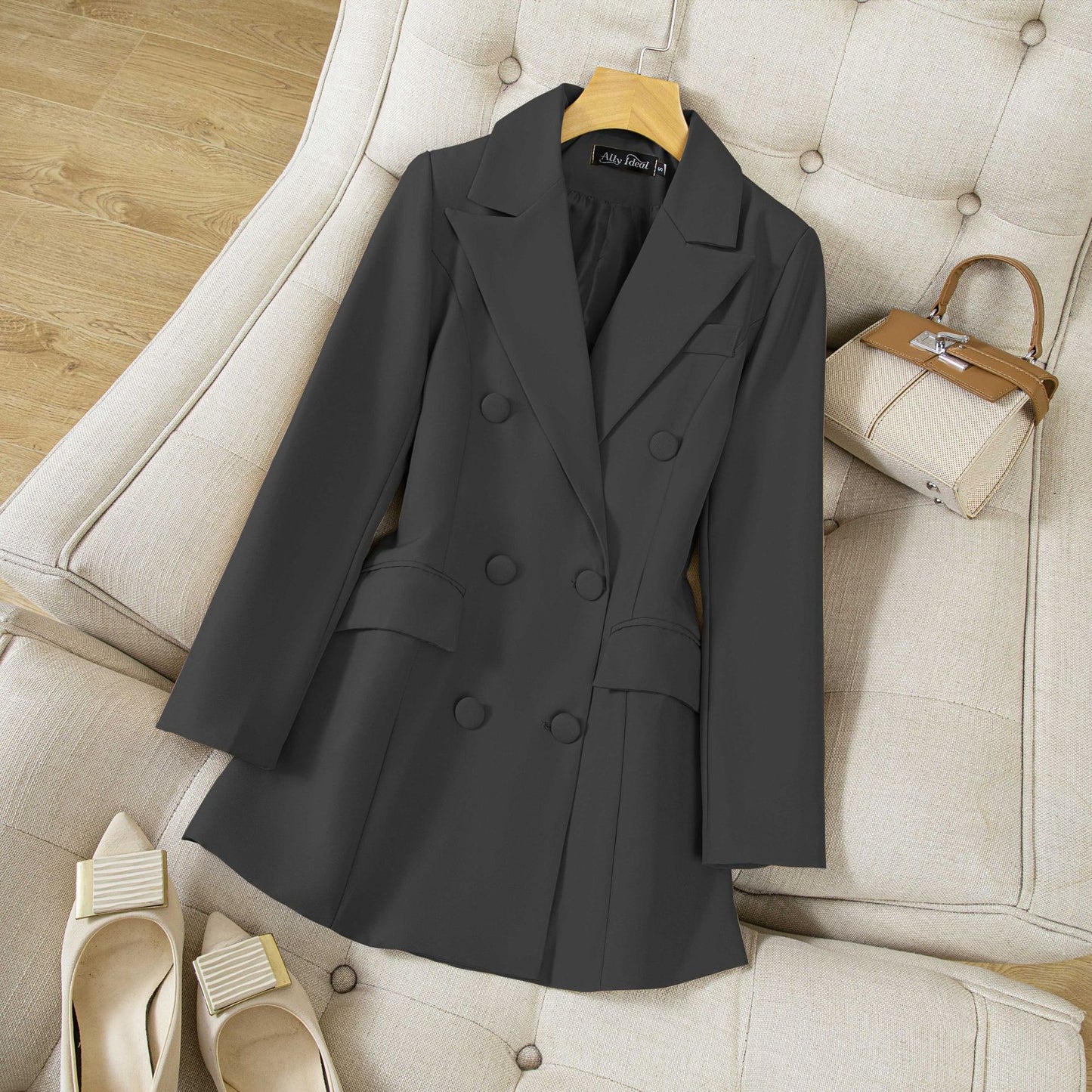 Korean Style Black Blazer For Women