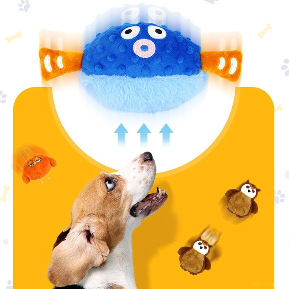 Active Moving Pet Plush Toy With Sounds Interactive Dog Toys Chargable Squeaky Moving Dog Toy Puppy Toys To Keep Them Busy For Boredom Dogs Pet Puppy Chew Toys For Teething