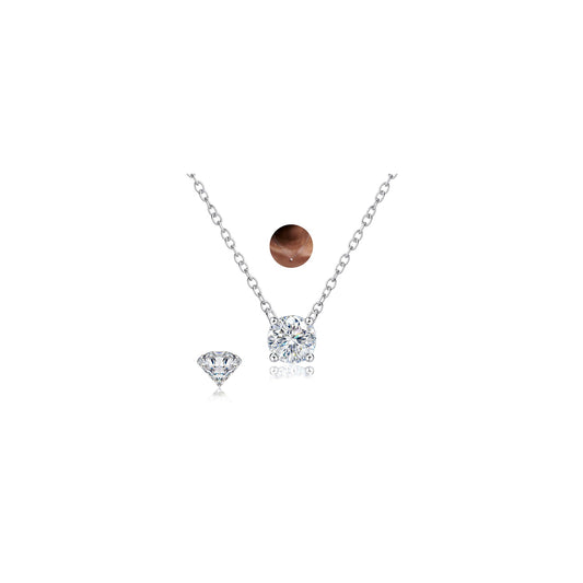 Moissanite Necklace 925 Sterling Silver Layered Necklaces For Women 18K White Gold Plated Hypoallergenic Dainty Stack Chain Choker Pendant Jewelry Gifts D Color