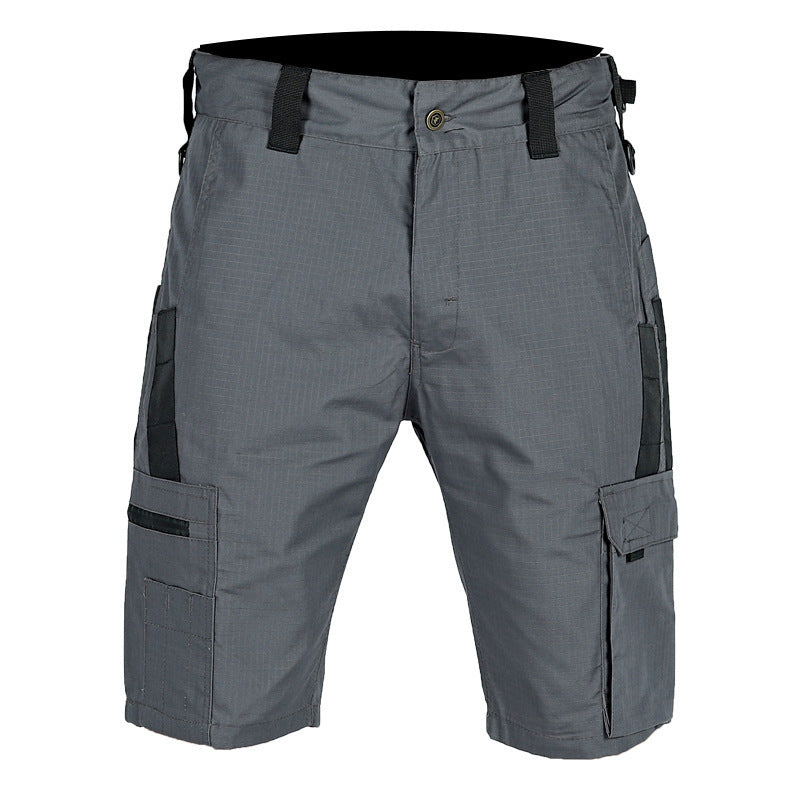 Cross-Border New Tactical Elastic Waist Shorts Men's Outdoor Camouflage Cropped Pants Summer Wear-Resistant Breathable Cargo Shorts