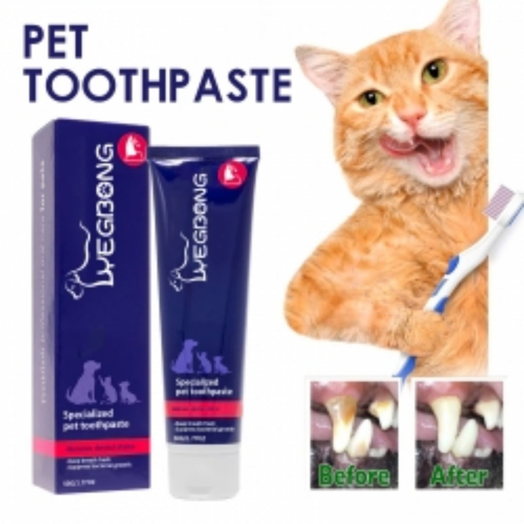 Yegbong Pet Mouth Cleaning Cream, Cats And Dogs Clean Bad Breath Tartar Stains White Teeth Cream