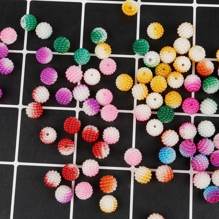 Colorful ABS Pearl Waxberry Beads Beaded Loose Beads Diy Handmade Earring Bracelet Jewelry Accessories Materials