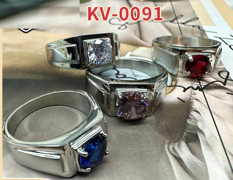 Titanium Steel Ring 316L Stainless Steel Zircon Ring Trendy Versatile Style Cross-Border European And American Fashion Accessories Jewelry Ring