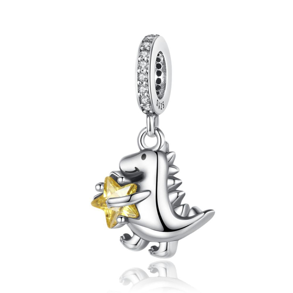 Silver-plated DIY Motherly Love Auspicious Elephant Bead Bracelet Accessories