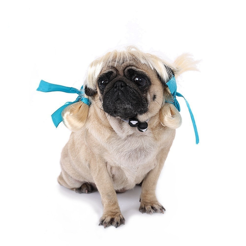 Halloween Pet Wig For Curly Or Straight Hair