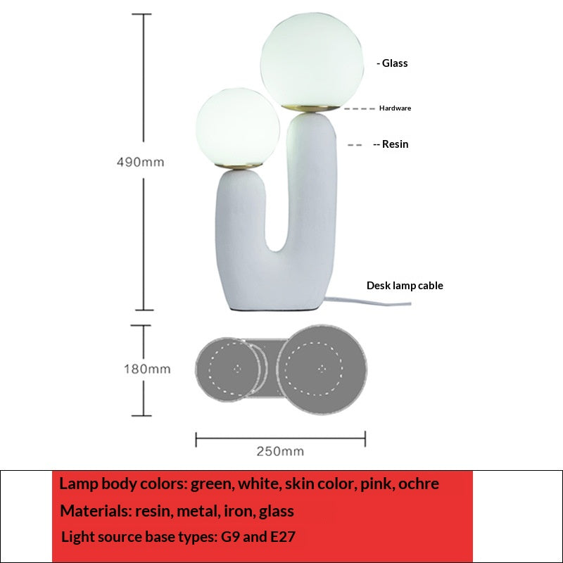 Internet-famous Resin Desk Lamp For The Study Or Bedroom