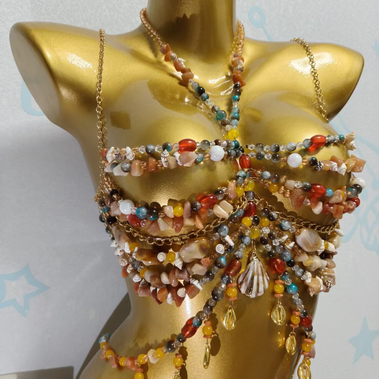 Womens Top Small Vest Body Chain