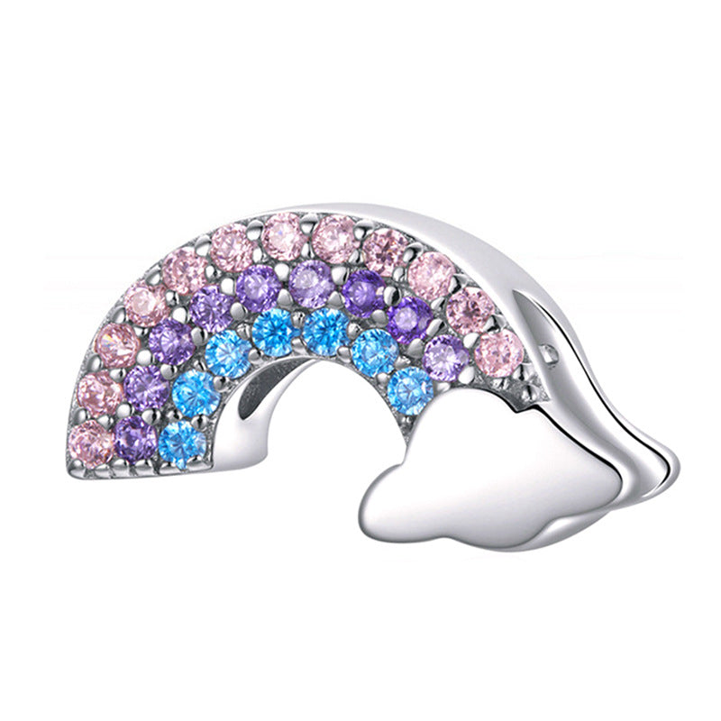 Animal-themed Colorful Heart-shaped Large-hole Beads For DIY Bracelet Accessories