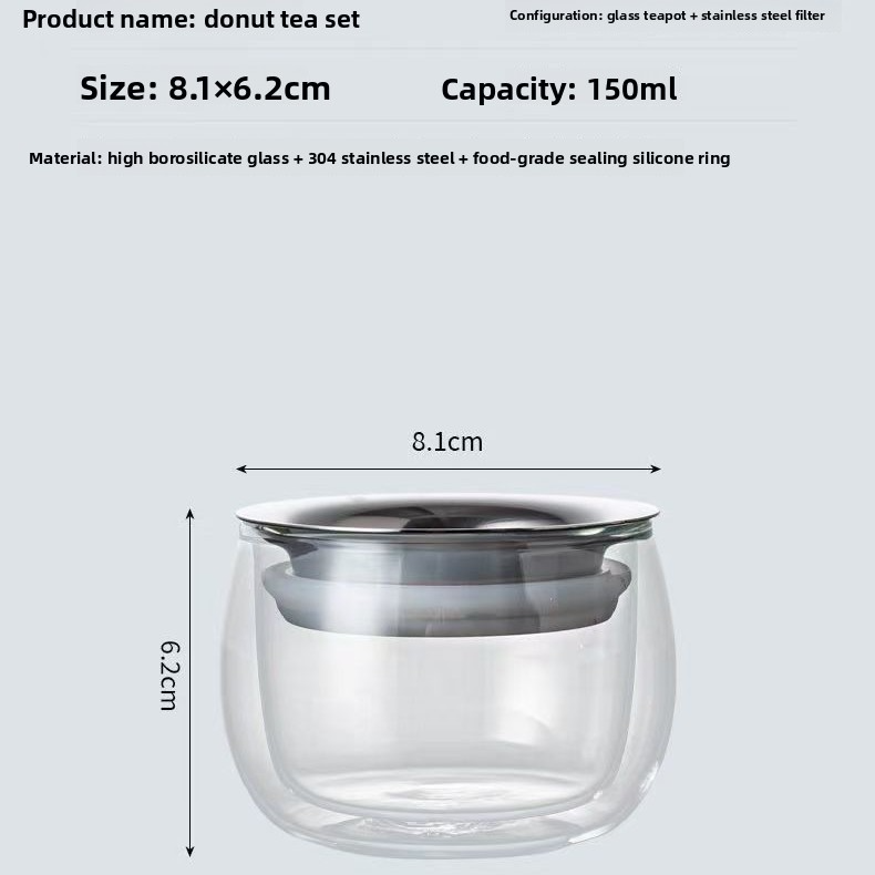 New Double-Walled Glass Teapot, A New Tea-Making Gadget, Heat-Resistant Single-Serve Tea Set For Office Use