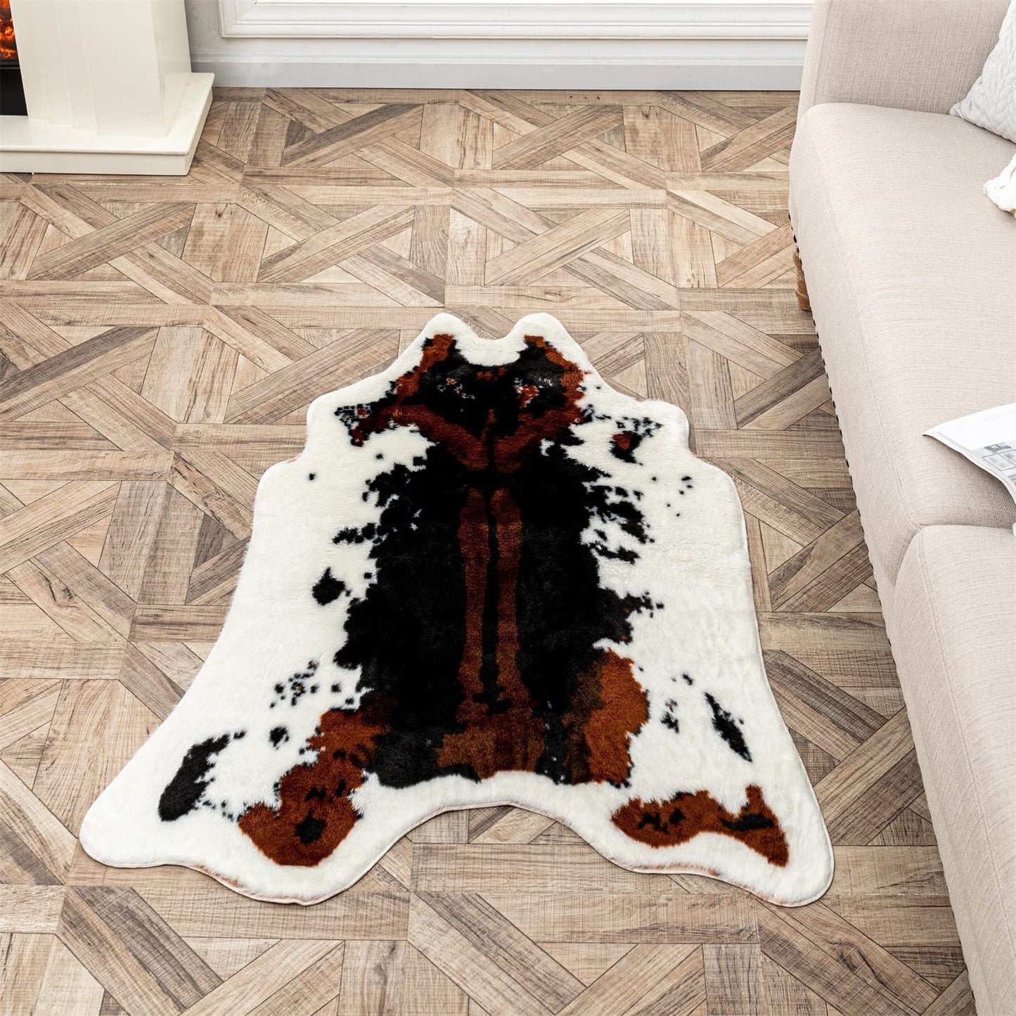 Light Luxury Floor Mat Cashmere-like Home Bedroom Cooling Bedside Blanket